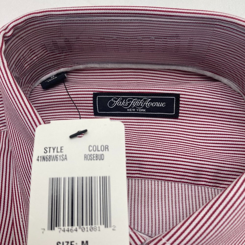 Saks Fifth Avenue Long Sleeve Dress Shirt M Size. Neck is 17" and Sleeve is 25"